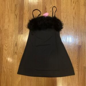 NWT black feather dress⭐️